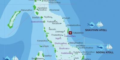 Detaljna karta Maldivi