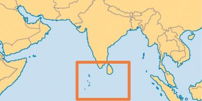 Otok Maldivi lokacija na karti svijeta