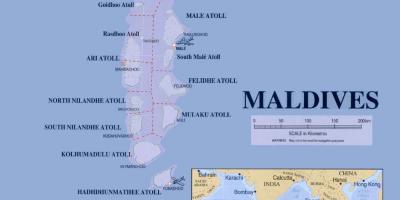 Karta Maldivi političkih
