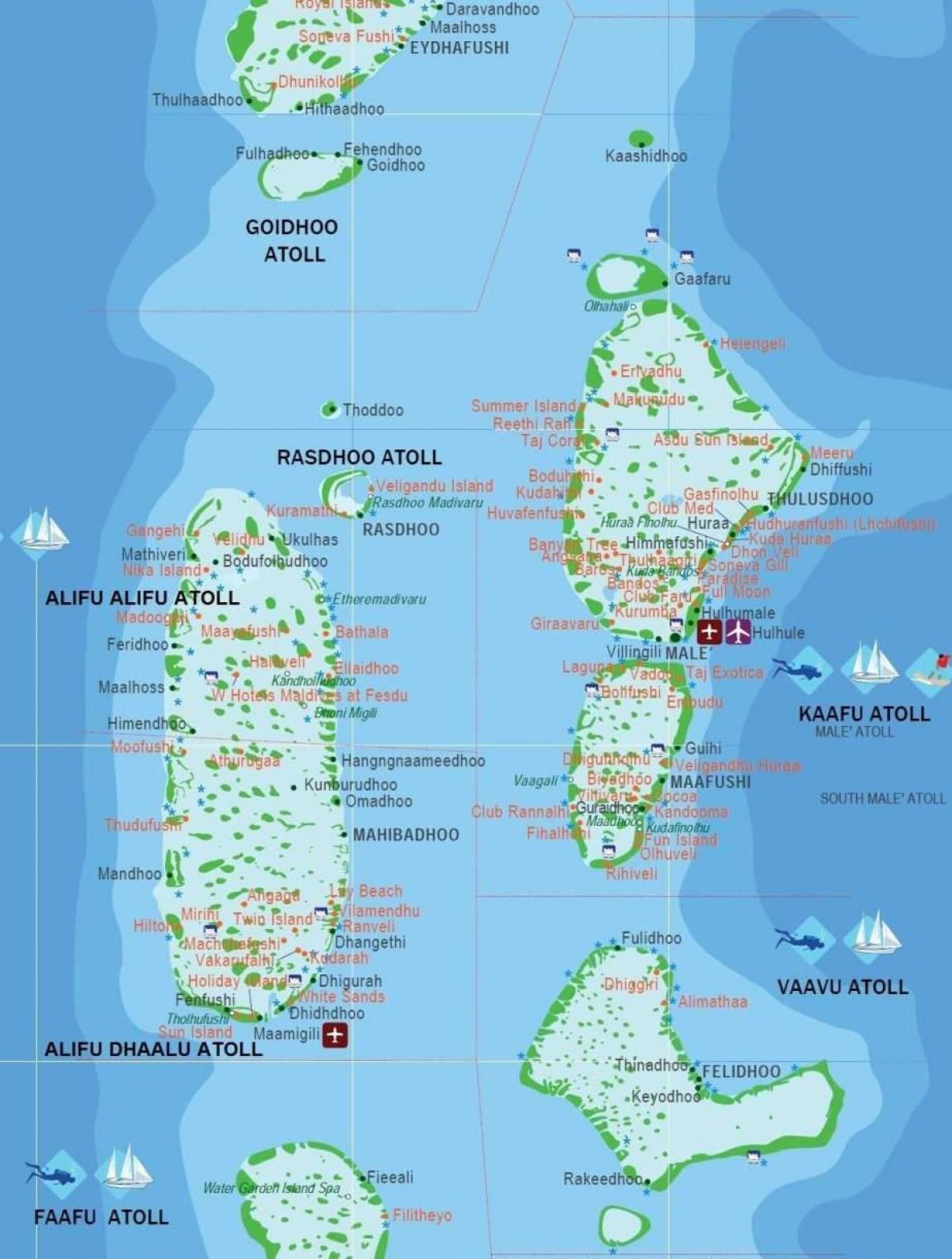 država Maldivi na karti svijeta