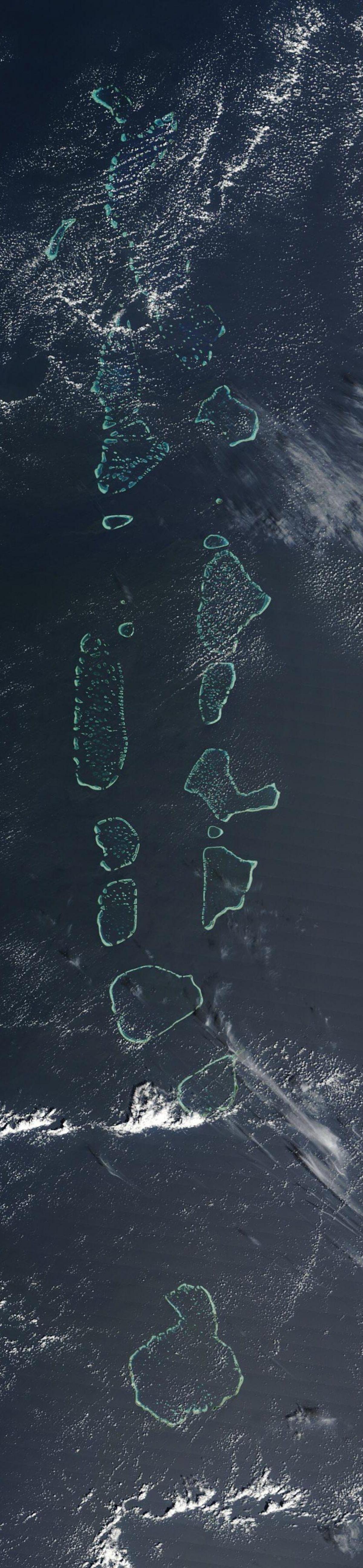 karta Maldivi satelit