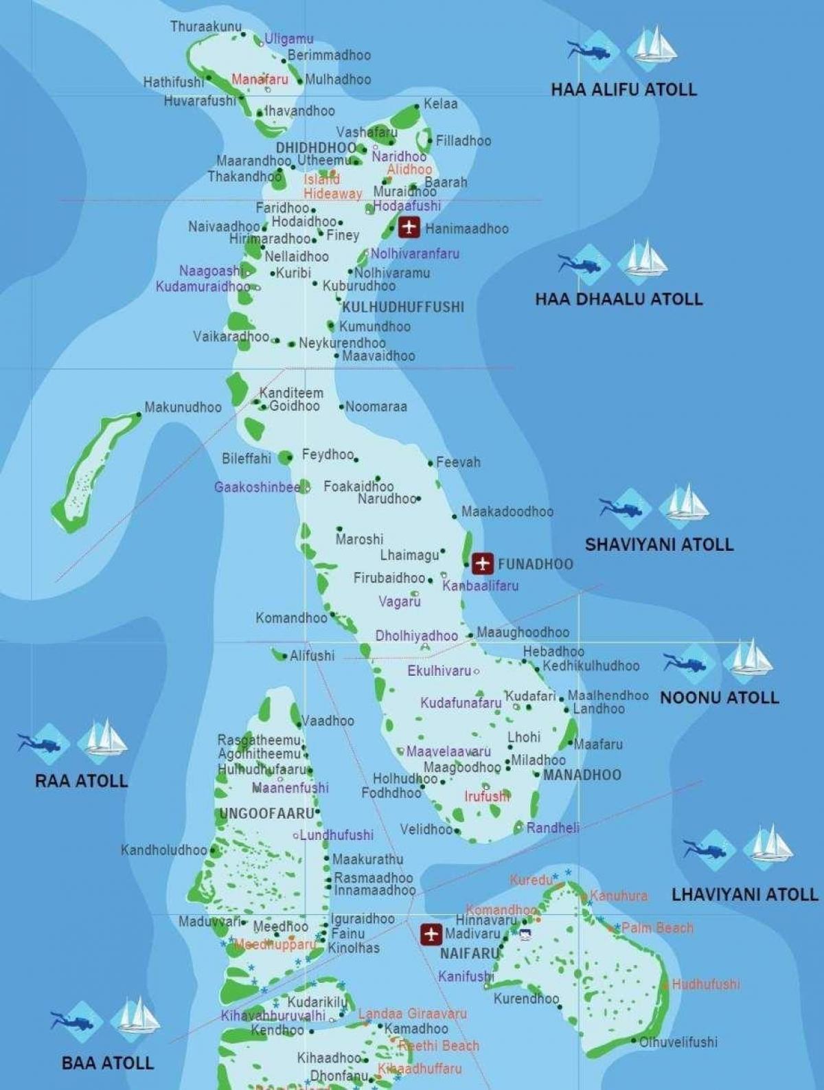 ile Maldivi karti
