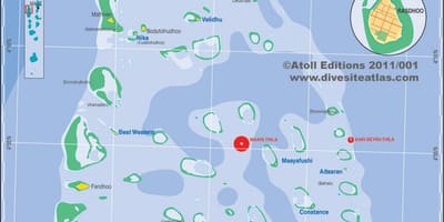 Karta Ari Atol Maldivi