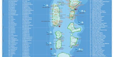 Geografska karta Maldivi