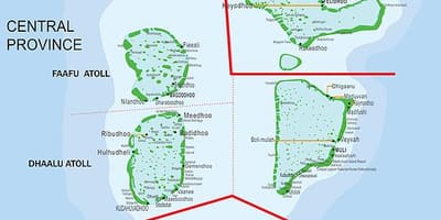 Karta Maldivi trajekt